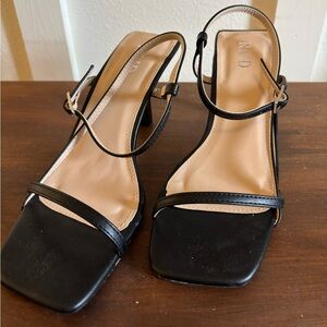 Women's Black Strappy Sandals